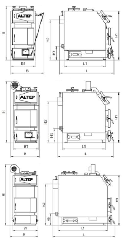 Твердотопливный котел Altep Trio Uni Plus 30 кВт (механика, автоматика)