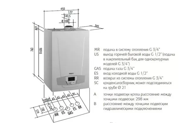 Газовый котел Baxi LUNA PLATINUM 1.24 GA конденсационный 25 кВт